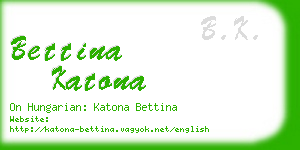 bettina katona business card